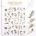 Metallic Nail Art Stickers Trendy 3D Strip Tape Designs Metallic Nail Art Stickers Trendy 3D Strip Tape Designs