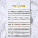 Metallic Nail Art Stickers Trendy 3D Strip Tape Designs Metallic Nail Art Stickers Trendy 3D Strip Tape Designs