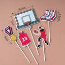 Mini Basketball Sneaker Cake Toppers for Boys Slam Dunk Mini Basketball Sneaker Cake Toppers for Boys Slam Dunk