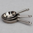 Miniature Metal Frying Pan and Casserole Set for Dollhouse Miniature Metal Frying Pan and Casserole Set for Dollhouse