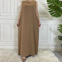 Modest Abaya Femme Elegant Sleeveless Muslim Dress Sizes S to 2XL Modest Abaya Femme Elegant Sleeveless Muslim Dress Sizes S to 2XL