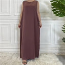 Modest Abaya Femme Elegant Sleeveless Muslim Dress Sizes S to 2XL Modest Abaya Femme Elegant Sleeveless Muslim Dress Sizes S to 2XL