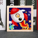 Montessori Wooden Dinosaur Transportation Puzzles for Kids Montessori Wooden Dinosaur Transportation Puzzles for Kids