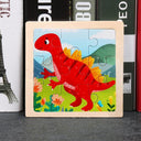 Montessori Wooden Dinosaur Transportation Puzzles for Kids Montessori Wooden Dinosaur Transportation Puzzles for Kids