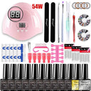 Nail Care Bundle with UV LED Lamp Electric Drill Gel Polish Set Nail Care Bundle with UV LED Lamp Electric Drill Gel Polish Set