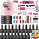 Nail Care Bundle with UV LED Lamp Electric Drill Gel Polish Set Nail Care Bundle with UV LED Lamp Electric Drill Gel Polish Set
