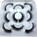 Natural Mink 3D False Eyelashes Variety Pack 5 Pairs Lashes Natural Mink 3D False Eyelashes Variety Pack 5 Pairs Lashes