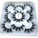 Natural Mink 3D False Eyelashes Variety Pack 5 Pairs Lashes Natural Mink 3D False Eyelashes Variety Pack 5 Pairs Lashes
