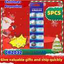 CR2032 Lithium Button Batteries 5-Pack for Long-Lasting Power CR2032 Lithium Button Batteries 5-Pack for Long-Lasting Power