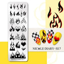 NICOLE DIARY Nail Stamping Plates Set Floral Geometric Designs NICOLE DIARY Nail Stamping Plates Set Floral Geometric Designs