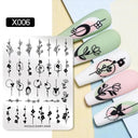 NICOLE DIARY Nail Stamping Plates Set Floral Geometric Designs NICOLE DIARY Nail Stamping Plates Set Floral Geometric Designs