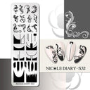 NICOLE DIARY Nail Stamping Plates Set Floral Geometric Designs NICOLE DIARY Nail Stamping Plates Set Floral Geometric Designs