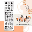 NICOLE DIARY Nail Stamping Plates Set Floral Geometric Designs NICOLE DIARY Nail Stamping Plates Set Floral Geometric Designs
