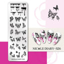 NICOLE DIARY Nail Stamping Plates Set Floral Geometric Designs NICOLE DIARY Nail Stamping Plates Set Floral Geometric Designs