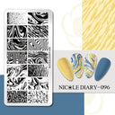 NICOLE DIARY Nail Stamping Plates Set Floral Geometric Designs NICOLE DIARY Nail Stamping Plates Set Floral Geometric Designs
