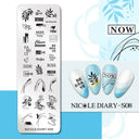 NICOLE DIARY Nail Stamping Plates Set Floral Geometric Designs NICOLE DIARY Nail Stamping Plates Set Floral Geometric Designs