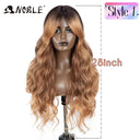 Noble Blonde Wavy Lace Front Wig Ombre Hairpiece Glam Noble Blonde Wavy Lace Front Wig Ombre Hairpiece Glam