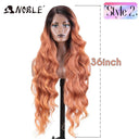 Noble Blonde Wavy Lace Front Wig Ombre Hairpiece Glam Noble Blonde Wavy Lace Front Wig Ombre Hairpiece Glam