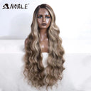 Noble Blonde Wavy Lace Front Wig Stylish Ombre Hairpiece Noble Blonde Wavy Lace Front Wig Stylish Ombre Hairpiece