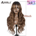Noble Blonde Wavy Lace Front Wig Ombre Hairpiece Glam Noble Blonde Wavy Lace Front Wig Ombre Hairpiece Glam