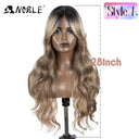 Noble Blonde Wavy Lace Front Wig Ombre Hairpiece Glam Noble Blonde Wavy Lace Front Wig Ombre Hairpiece Glam