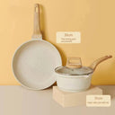 Nonstick White Granite Cookware Set Induction Safe 3-7 Piece Nonstick White Granite Cookware Set Induction Safe 3-7 Piece