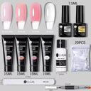 Nude Glitter Gel Nail Extension Kit for Salon Quality Nails Nude Glitter Gel Nail Extension Kit for Salon Quality Nails