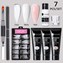 Nude Glitter Gel Nail Extension Kit for Salon Quality Nails Nude Glitter Gel Nail Extension Kit for Salon Quality Nails