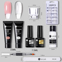 Nude Glitter Gel Nail Extension Kit for Salon Quality Nails Nude Glitter Gel Nail Extension Kit for Salon Quality Nails