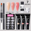 Nude Glitter Gel Nail Extension Kit for Salon Quality Nails Nude Glitter Gel Nail Extension Kit for Salon Quality Nails