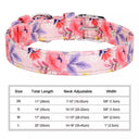 Floral Print Dog Collar Stylish Adjustable for All Breeds Floral Print Dog Collar Stylish Adjustable for All Breeds