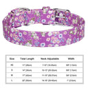 Floral Print Dog Collar Stylish Adjustable for All Breeds Floral Print Dog Collar Stylish Adjustable for All Breeds