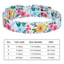 Floral Print Dog Collar Stylish Adjustable for All Breeds Floral Print Dog Collar Stylish Adjustable for All Breeds