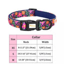 Floral Print Dog Collar Stylish Adjustable for All Breeds Floral Print Dog Collar Stylish Adjustable for All Breeds