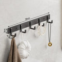 ONROSY Space Aluminum Black Hook Elegant Robe Organizer ONROSY Space Aluminum Black Hook Elegant Robe Organizer