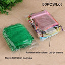 Organza Gift Bags Drawstring Pouches for Jewelry in 24 Colors 50 or 100 Pack Kit Organza Gift Bags Drawstring Pouches for Jewelry in 24 Colors 50 or 100 Pack Kit