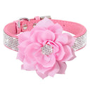 Luxury Rhinestone Flower Pet Collar Shimmering Glam Style Luxury Rhinestone Flower Pet Collar Shimmering Glam Style
