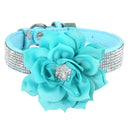 Luxury Rhinestone Flower Pet Collar Shimmering Glam Style Luxury Rhinestone Flower Pet Collar Shimmering Glam Style
