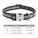 Engraved Nylon Pet ID Collar With Nameplate For Dogs Engraved Nylon Pet ID Collar With Nameplate For Dogs