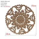 Handcrafted Oak Flower Sculpture European Style Decor Handcrafted Oak Flower Sculpture European Style Decor