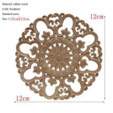 Handcrafted Oak Flower Sculpture European Style Decor Handcrafted Oak Flower Sculpture European Style Decor