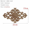 Handcrafted Oak Flower Sculpture European Style Decor Handcrafted Oak Flower Sculpture European Style Decor