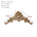 Handcrafted Oak Flower Sculpture European Style Decor Handcrafted Oak Flower Sculpture European Style Decor