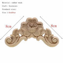 Handcrafted Oak Flower Sculpture European Style Decor Handcrafted Oak Flower Sculpture European Style Decor