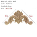 Handcrafted Oak Flower Sculpture European Style Decor Handcrafted Oak Flower Sculpture European Style Decor