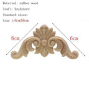 Handcrafted Oak Flower Sculpture European Style Decor Handcrafted Oak Flower Sculpture European Style Decor