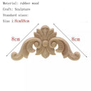 Handcrafted Oak Flower Sculpture European Style Decor Handcrafted Oak Flower Sculpture European Style Decor