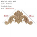 Handcrafted Oak Flower Sculpture European Style Decor Handcrafted Oak Flower Sculpture European Style Decor