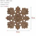 Handcrafted Oak Flower Sculpture European Style Decor Handcrafted Oak Flower Sculpture European Style Decor