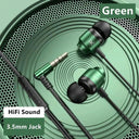 Premium Green Metal Gaming Wired Earbuds For Pro Players Premium Green Metal Gaming Wired Earbuds For Pro Players